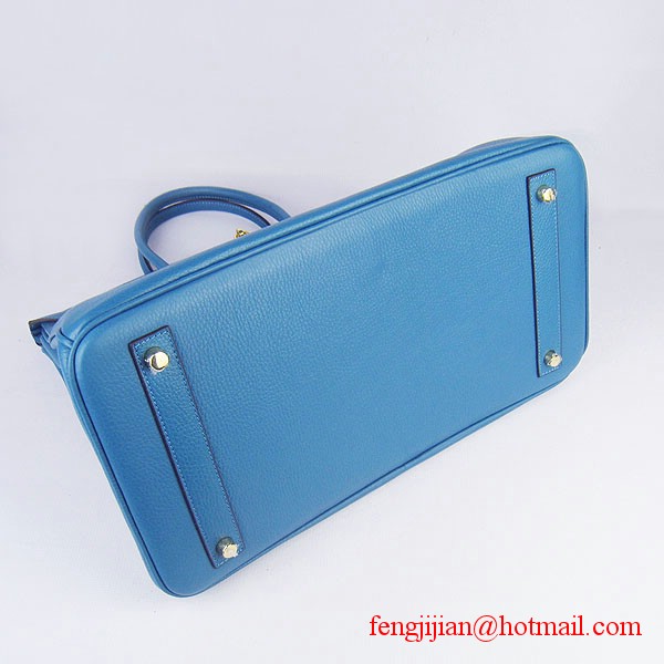 Hermes Birkin 40cm Togo Bag Blue 6099